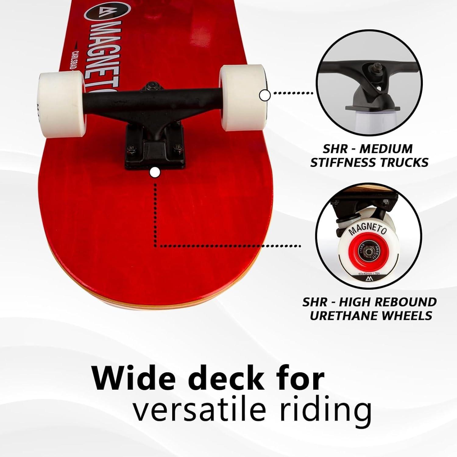 image:imageMagneto SUV Skateboards  Fully Assembled Complete 31 x 85 Standard Size  7 Layer Canadian Maple Deck  Designed for All Types of Riding Kids Adults Teens Men Women Boys Girls  Free Skate Tool