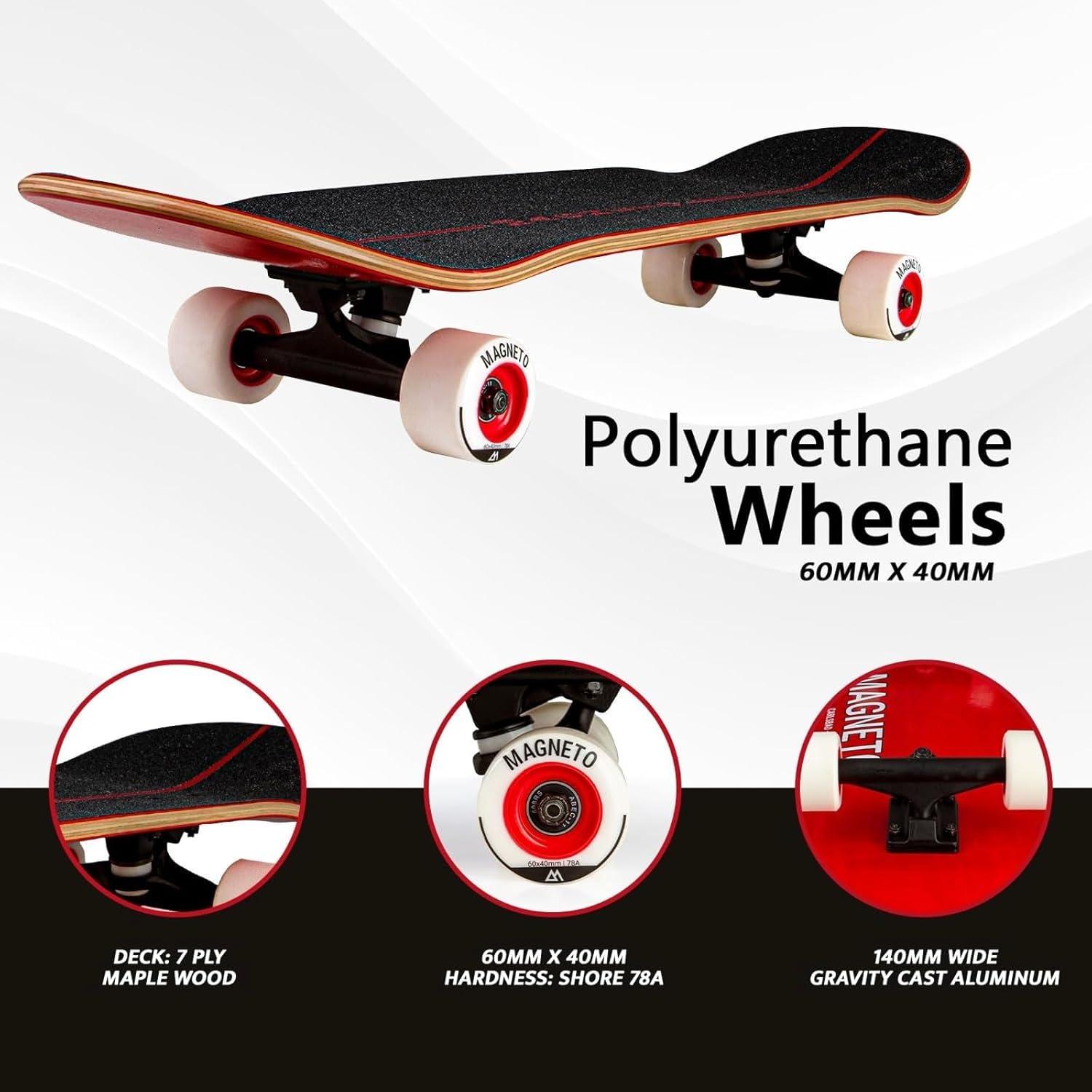 image:imageMagneto SUV Skateboards  Fully Assembled Complete 31 x 85 Standard Size  7 Layer Canadian Maple Deck  Designed for All Types of Riding Kids Adults Teens Men Women Boys Girls  Free Skate Tool