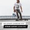 image:imageMagneto Bamboo Carving Longboard Skateboard Wood Deck  DropThrough Deck for Stable Cruising  Longboard with Gold Bearings amp Aluminum Trucks  250 lb Weight Capacity 385in x 9in
