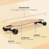 image:imageMagneto Bamboo Carving Longboard Skateboard Wood Deck  DropThrough Deck for Stable Cruising  Longboard with Gold Bearings amp Aluminum Trucks  250 lb Weight Capacity 385in x 9in