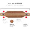image:imageMagneto Longboards Bamboo Longboards for Cruising Carving FreeStyle Downhill and Dancing Bamboo Drop amp Fiberglass Through LongboardBrown