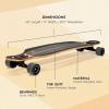 image:imageMagneto Slot Machine Skateboard  40 x 9  Premium Longboard  Bamboo Maple Fiberglass Construction  Barefoot Traction  Fully Assembled for Men Women Adults Teens  Free Skate Tool