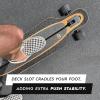 image:imageMagneto Slot Machine Skateboard  40 x 9  Premium Longboard  Bamboo Maple Fiberglass Construction  Barefoot Traction  Fully Assembled for Men Women Adults Teens  Free Skate Tool