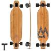 image:imageMagneto Bamboo Carving Longboard Skateboard Wood Deck  DropThrough Deck for Stable Cruising  Longboard with Gold Bearings amp Aluminum Trucks  250 lb Weight Capacity 385in x 9in