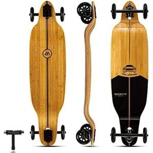 image:imageMagneto Longboards Bamboo Longboards for Cruising Carving FreeStyle Downhill and Dancing Bamboo Drop amp Fiberglass Through LongboardLow Glider