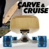 image:imageMagneto 44 inch Kicktail Cruiser Longboard Skateboard  Bamboo and Hard Maple Deck  Made for Adults Teens and KidsBlue