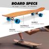 image:imageMagneto 44 inch Kicktail Cruiser Longboard Skateboard  Bamboo and Hard Maple Deck  Made for Adults Teens and KidsBlue