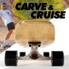 image:imageMagneto 44 inch Kicktail Cruiser Longboard Skateboard  Bamboo and Hard Maple Deck  Made for Adults Teens and KidsBlue Fog