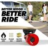 image:imageMagneto 44 inch Kicktail Cruiser Longboard Skateboard  Bamboo and Hard Maple Deck  Made for Adults Teens and KidsRed