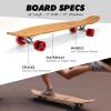 image:imageMagneto 44 inch Kicktail Cruiser Longboard Skateboard  Bamboo and Hard Maple Deck  Made for Adults Teens and KidsRed