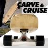 image:imageMagneto 44inch Kicktail Cruiser Longboard Skateboard  Bamboo amp Canadian Maple Deck  Ideal for Commuting Cruising Carving Downhill Riding  Suitable for Adults Teens amp Kids Black