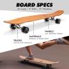 image:imageMagneto 44inch Kicktail Cruiser Longboard Skateboard  Bamboo amp Canadian Maple Deck  Ideal for Commuting Cruising Carving Downhill Riding  Suitable for Adults Teens amp Kids Black