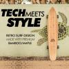 image:imageMagneto 44inch Kicktail Cruiser Longboard Skateboard  Bamboo amp Canadian Maple Deck  Ideal for Commuting Cruising Carving Downhill Riding  Suitable for Adults Teens amp Kids Black