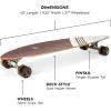 image:imageMagneto 40 Inch Pintail Longboard Skateboard  Dark Stained Hard Maple Core Long Board Deck  Cruiser Skateboards Carver Freestyle  Skateboard for Adults Teenagers Men Women  Free Skate Tool