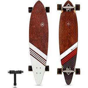 image:imageMagneto 40 Inch Pintail Longboard Skateboard  Dark Stained Hard Maple Core Long Board Deck  Cruiser Skateboards Carver Freestyle  Skateboard for Adults Teenagers Men Women  Free Skate Tool