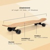 image:imageMagneto Dancer Longboard Skateboard  Smooth Carbon Fiber Cruiser Board  Kicktail Longboard Deck for Tricks Smooth Turns  46 x 95 Bamboo 70mm Wheels 7 Trucks