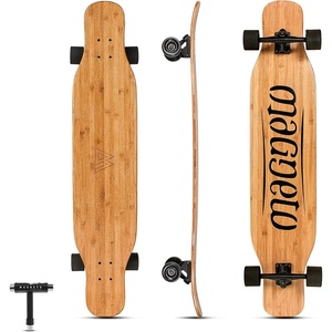 image:imageMagneto Dancer Longboard Skateboard  Smooth Carbon Fiber Cruiser Board  Kicktail Longboard Deck for Tricks Smooth Turns  46 x 95 Bamboo 70mm Wheels 7 Trucks